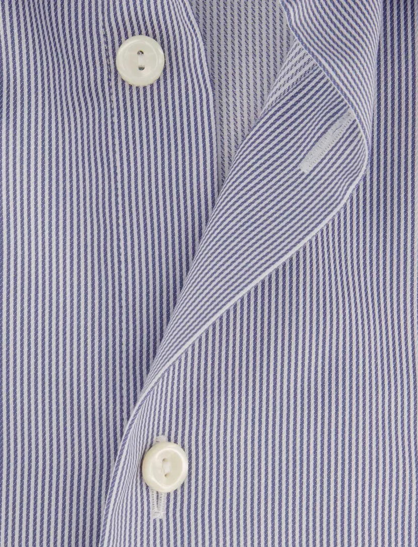 Eton Contemporary Fit overhemd blauw gestreept katoen