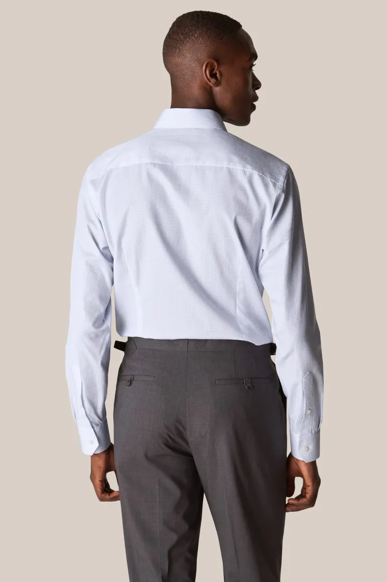 contemporary fit Eton overhemd lichtblauw poplin katoen