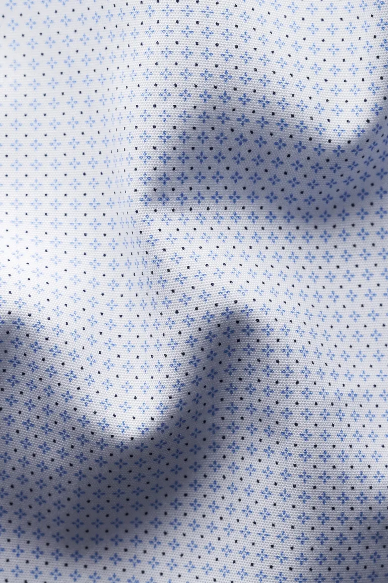Eton overhemd lichtblauw Micro Printed