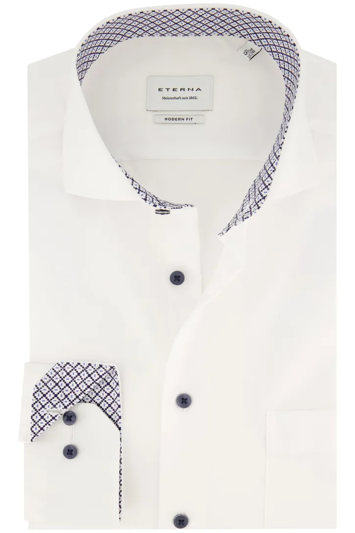 Eterna Modern Fit overhemd normale fit wit effen