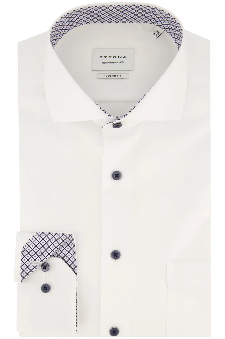 Eterna Modern Fit overhemd normale fit wit effen