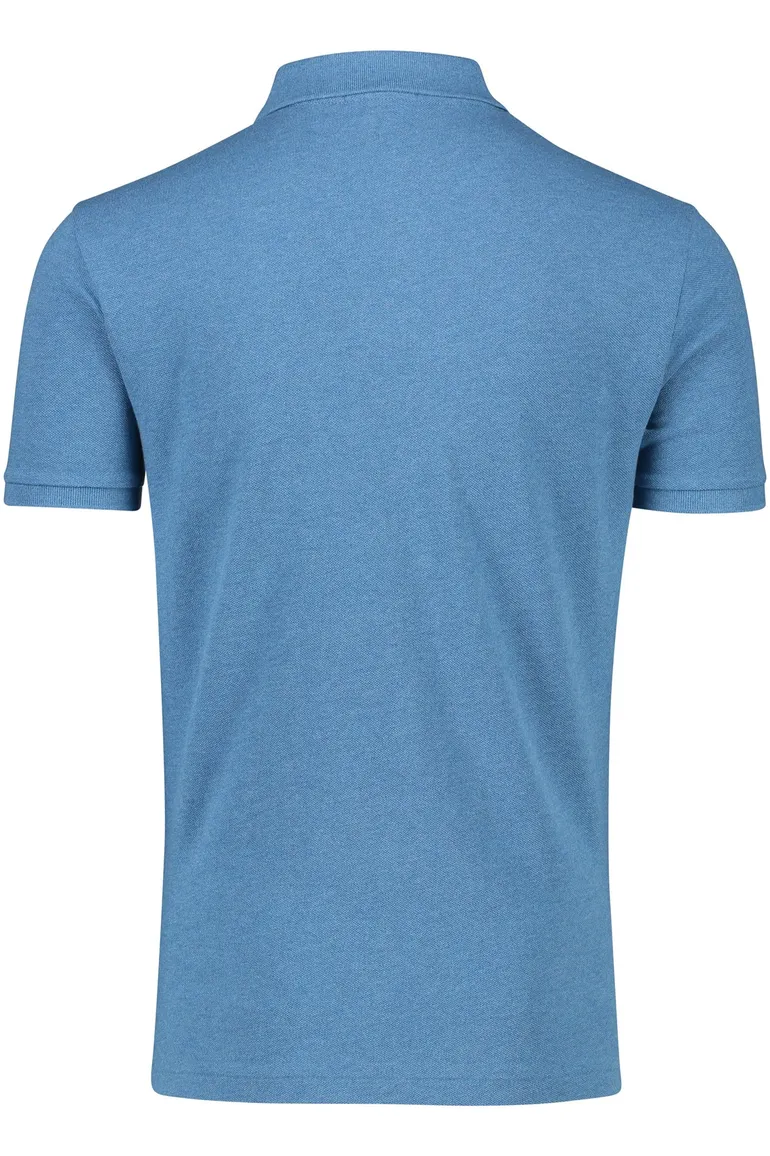 Polo Ralph Lauren polo blauw gemeleerd custom fit