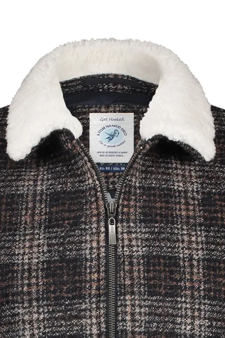 A Fish Named Fred jack bruin geruit rits slim fit