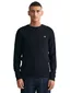 Gant kabeltrui navy ronde hals katoen