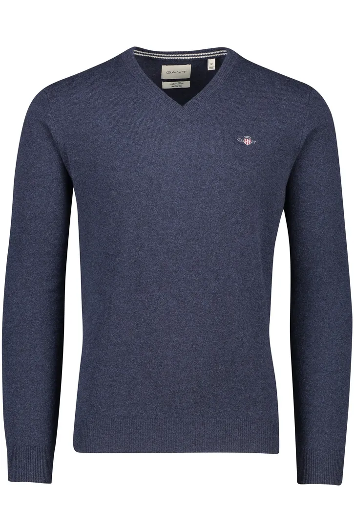 Gant trui donkerblauw wol