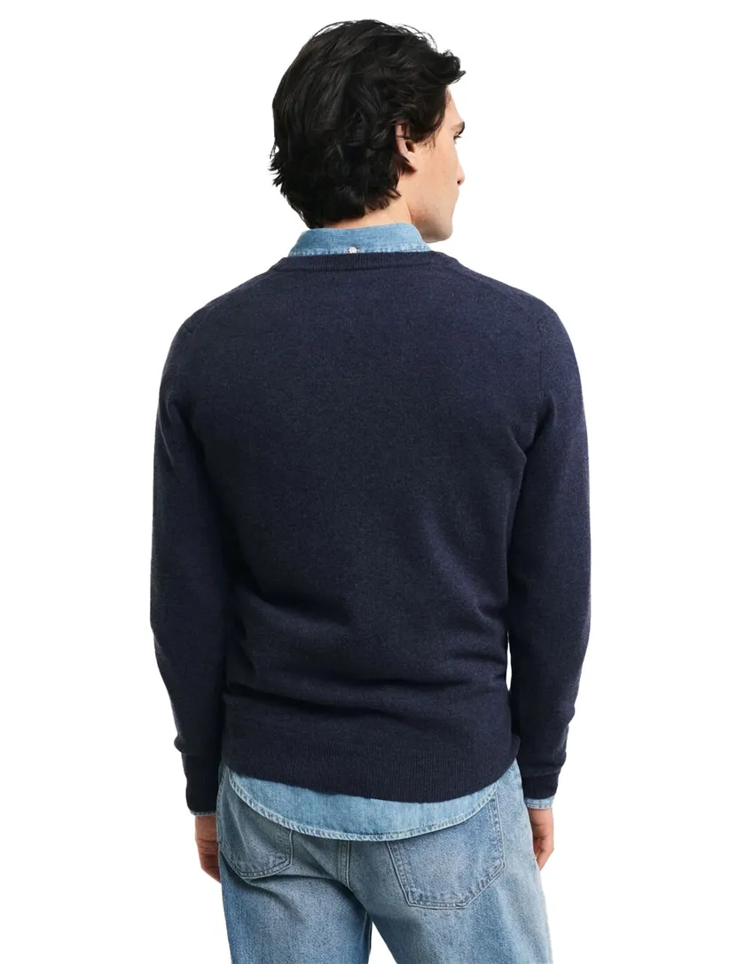 Gant trui donkerblauw wol