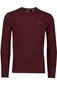Gant trui ronde hals rood effen 100% lamswol