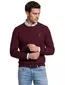 Gant trui rood effen lamswol ronde hals