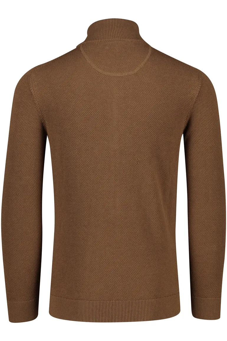 Gant vest effen bruin katoen normale fit