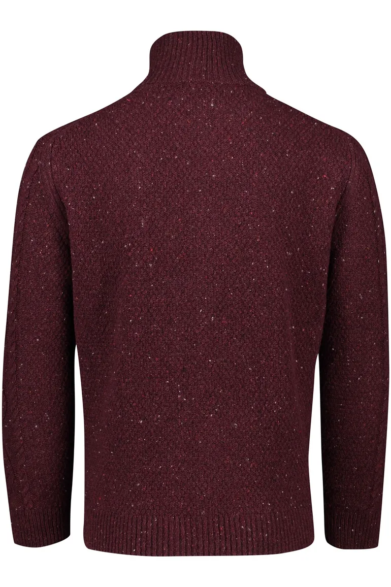 Gant vest rood boredeaux gebreid