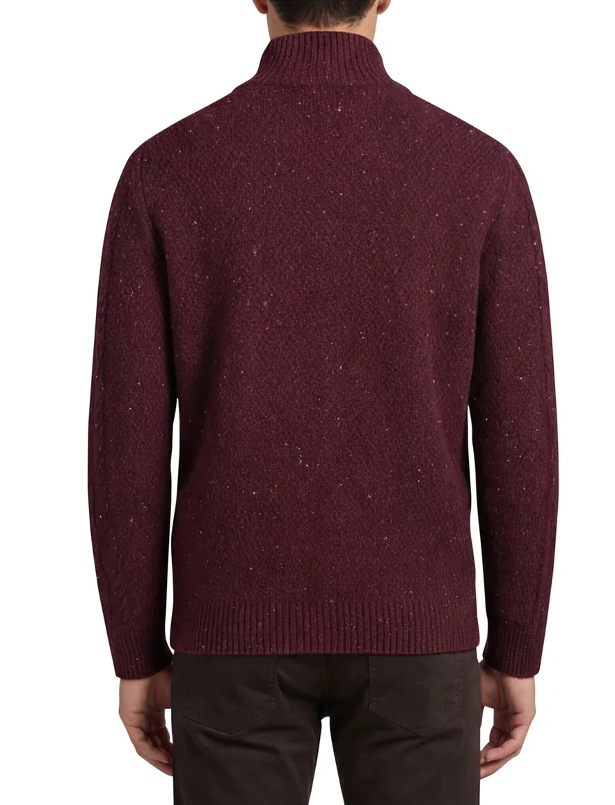 Gant vest rood boredeaux gebreid