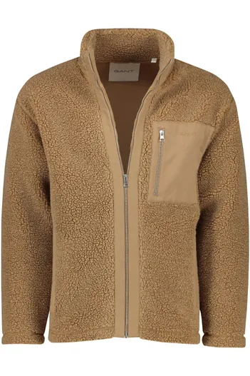 Gant Gant outdoor vest Heece camel fleece normale fit