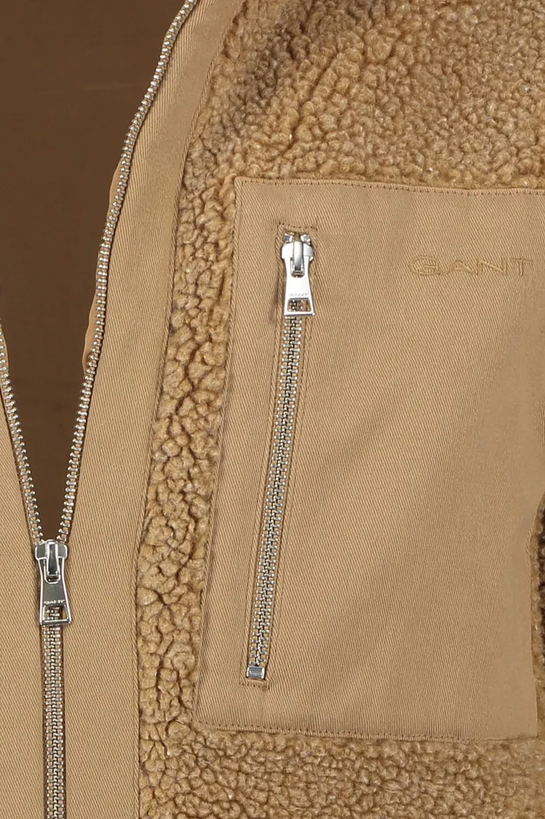 Gant vest camel fleece
