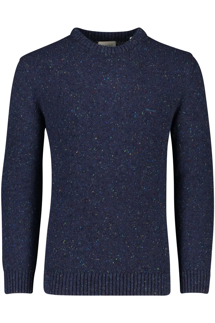 trui Gant donkerblauw wol normale fit