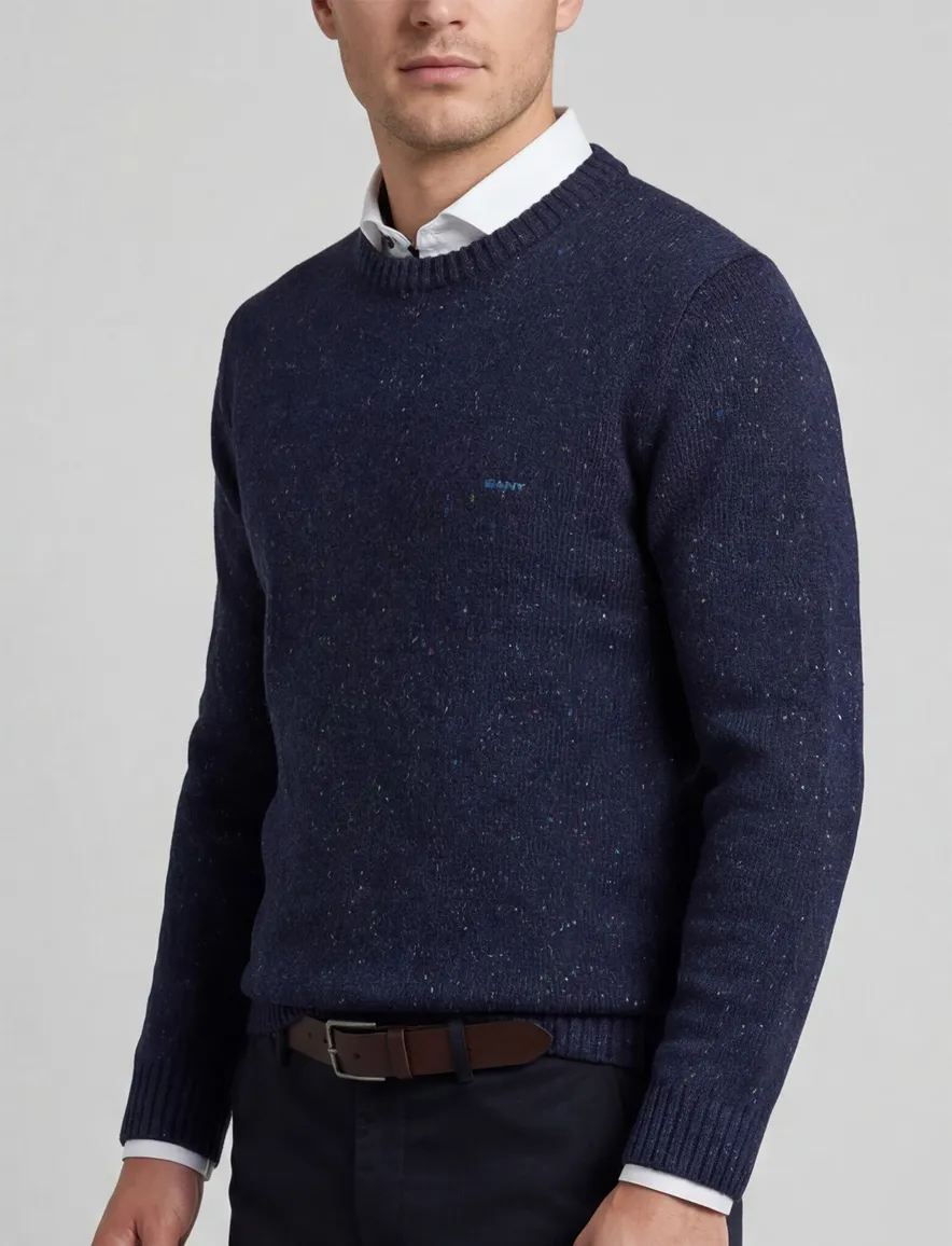 Gant trui donkerblauw normale fit