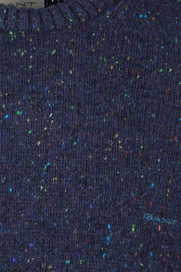 trui Gant donkerblauw wol normale fit