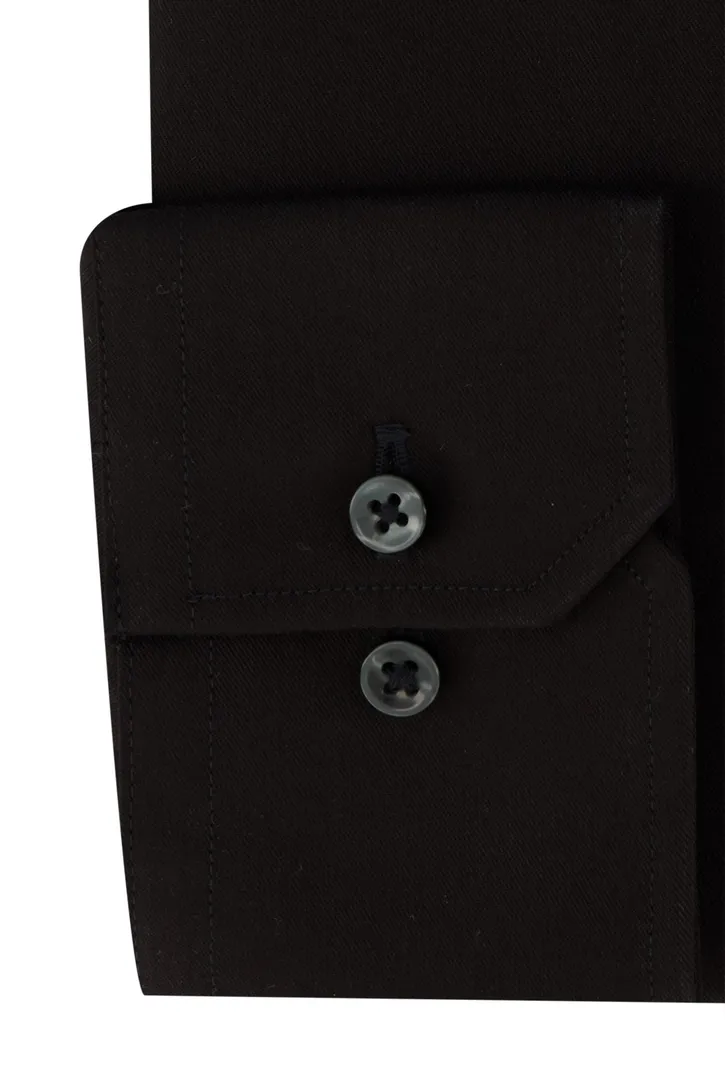 Michaelis business overhemd Slim Fit zwart effen