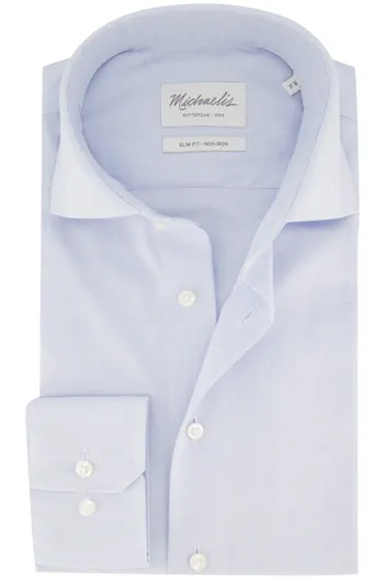 Michaelis Overhemd Michaelis Slim Fit lichtblauw geprint