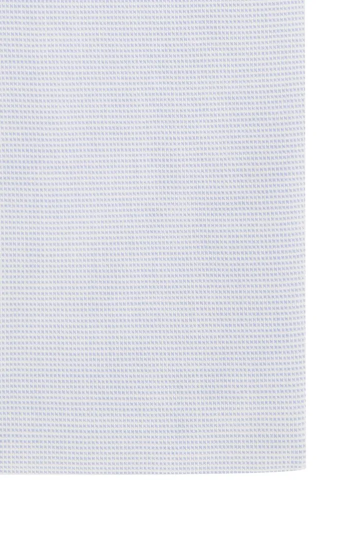 Michaelis business overhemd Slim Fit lichtblauw geprint strijkvrij