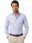 Michaelis business overhemd Slim Fit lichtblauw geprint strijkvrij