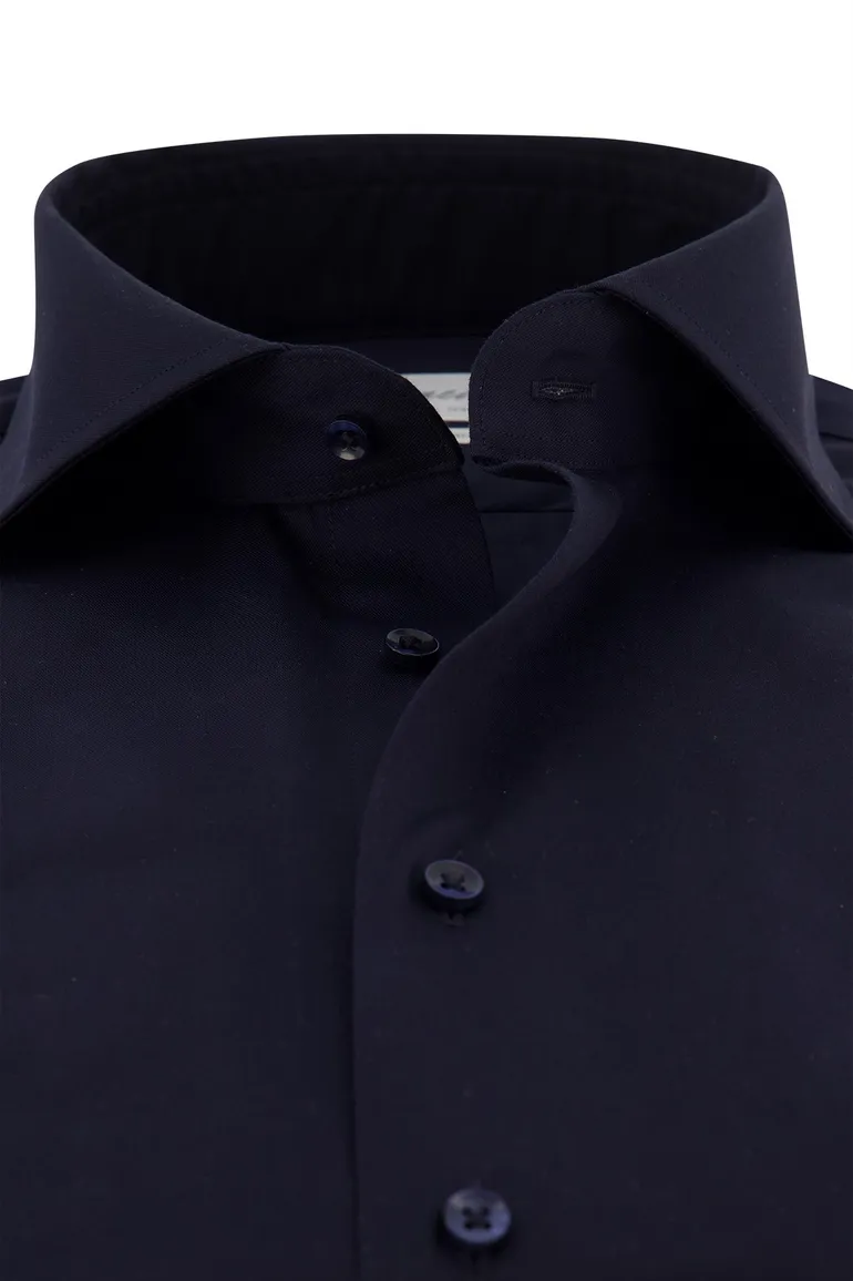 Overhemd Michaelis overhemd Slim fit donkerblauw effen
