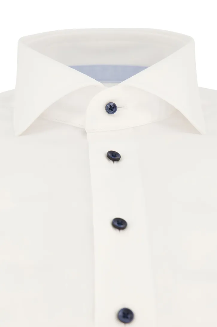Michaelis business overhemd Slim Fit wit effen