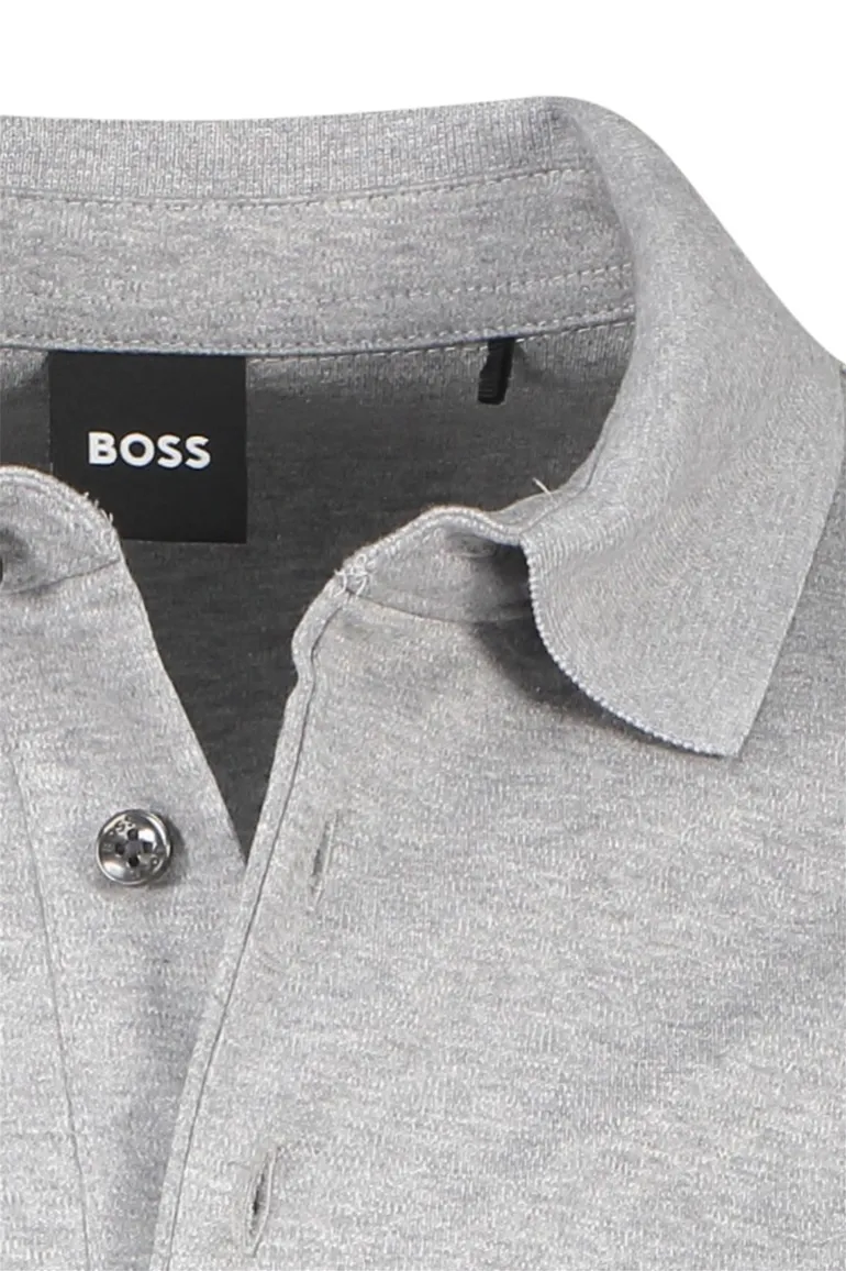 polo Pado Hugo Boss grijs gemêleerd katoen normale fit