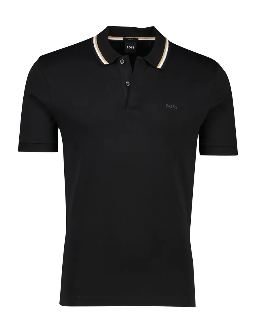 Boss Black Penrose polo effen zwart slim fit katoen