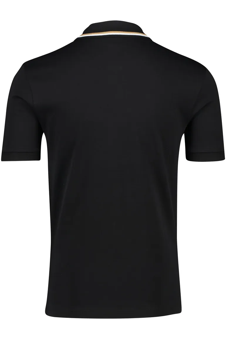 Boss Black Penrose polo effen zwart slim fit katoen