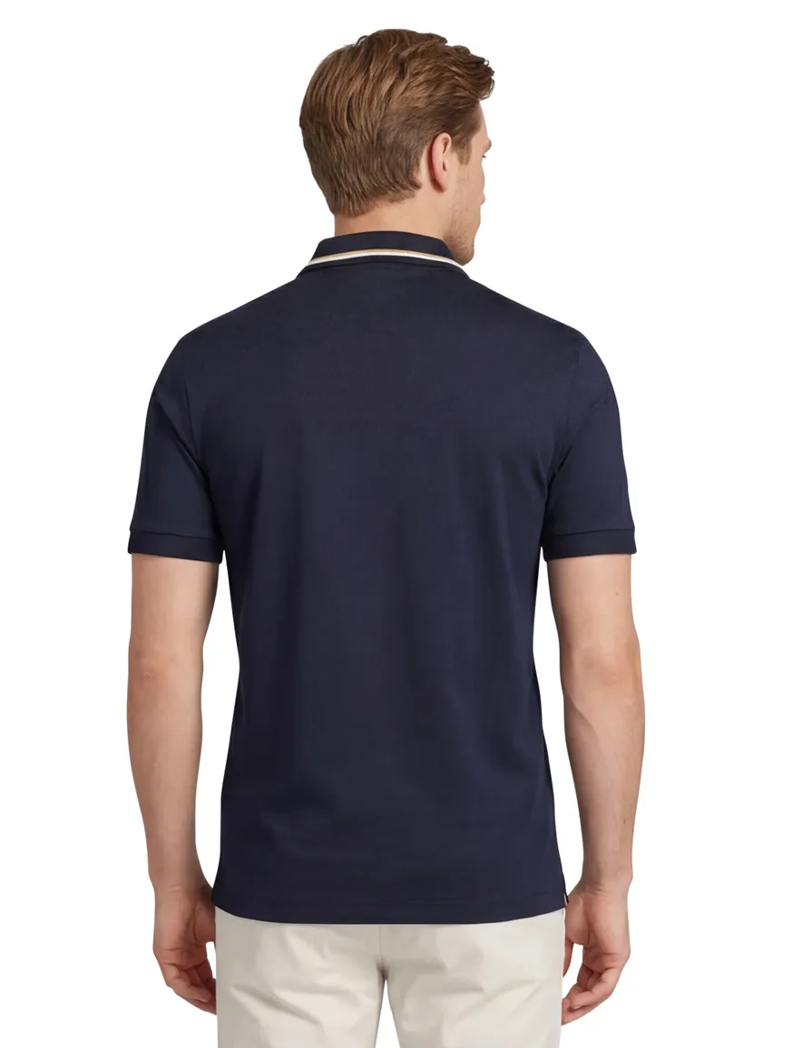 Boss Black Penrose polo effen donkerblauw slim fit