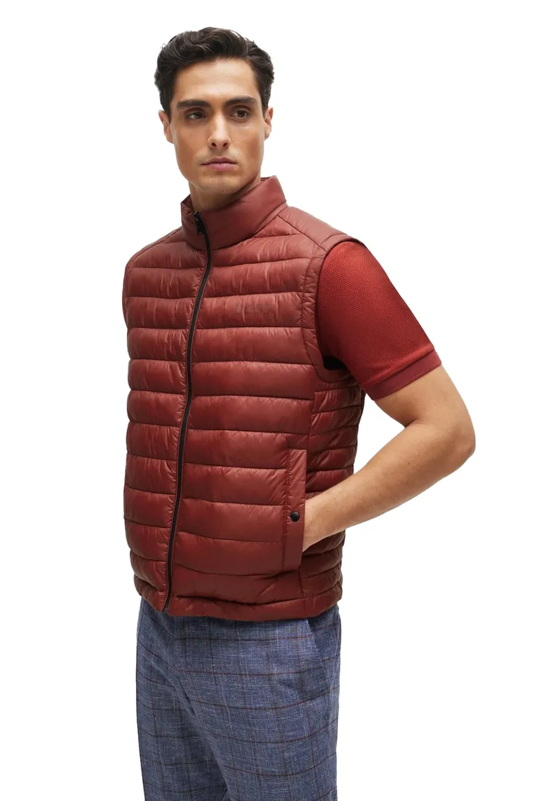 Boss Black Calanos bodywarmer rood effen