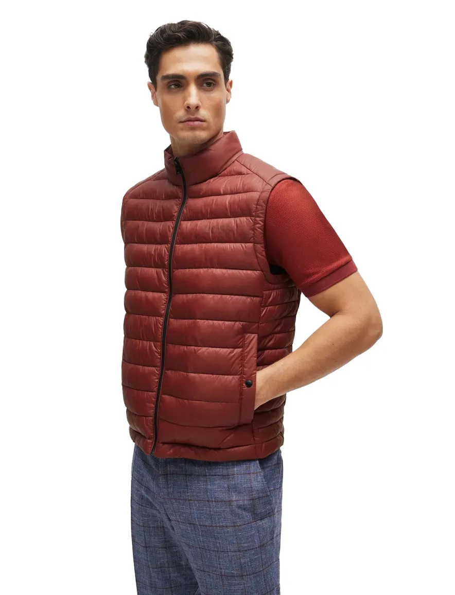 Boss Black Calanos bodywarmer rood effen