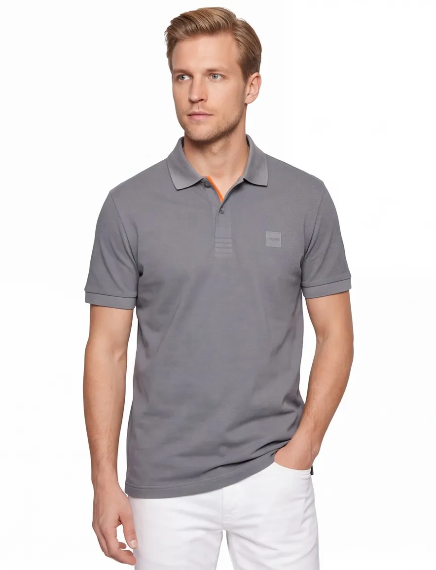 Poloshirt BOSS grijs Dark Grey