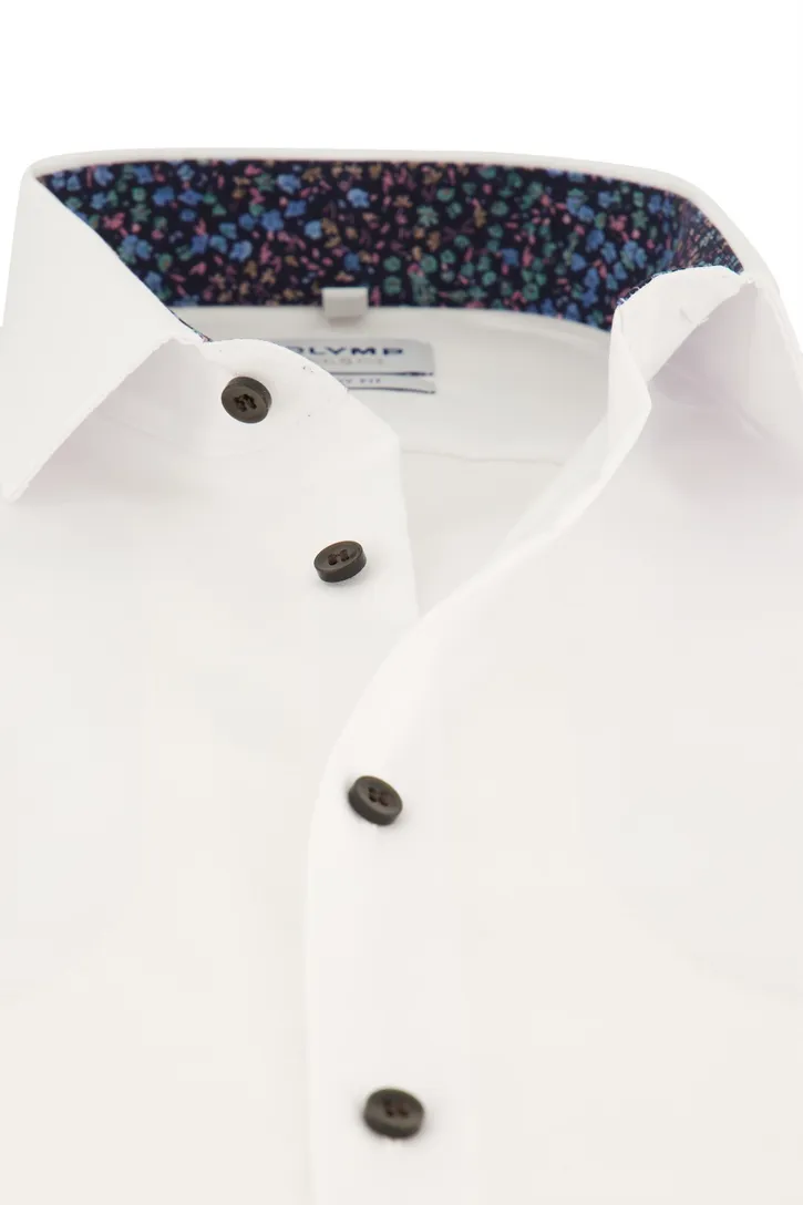 Olymp business overhemd extra slim fit wit effen