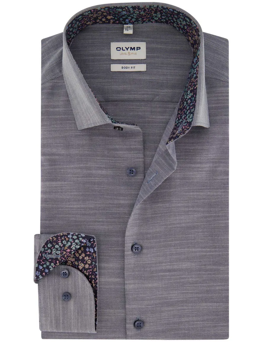 Olymp overhemd blauw body fit