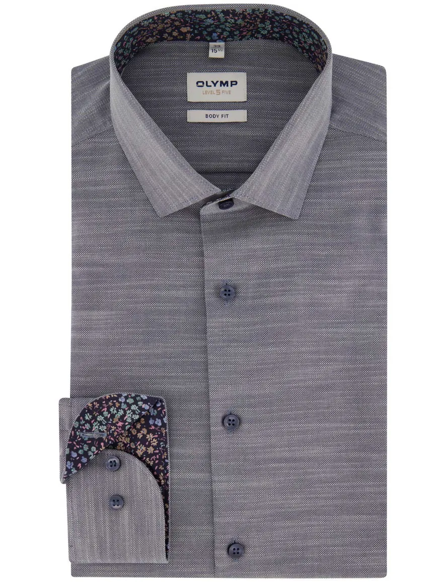 Olymp overhemd blauw body fit