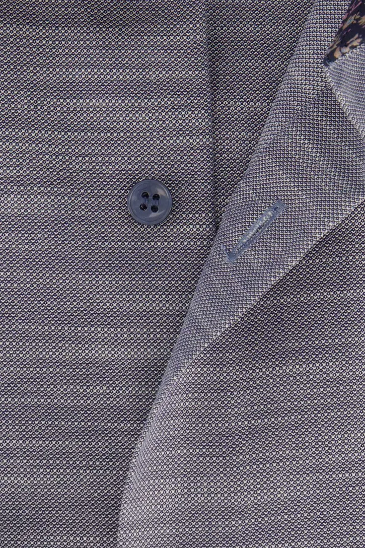 Olymp overhemd Level Five blauw gemêleerd mouwlente 7