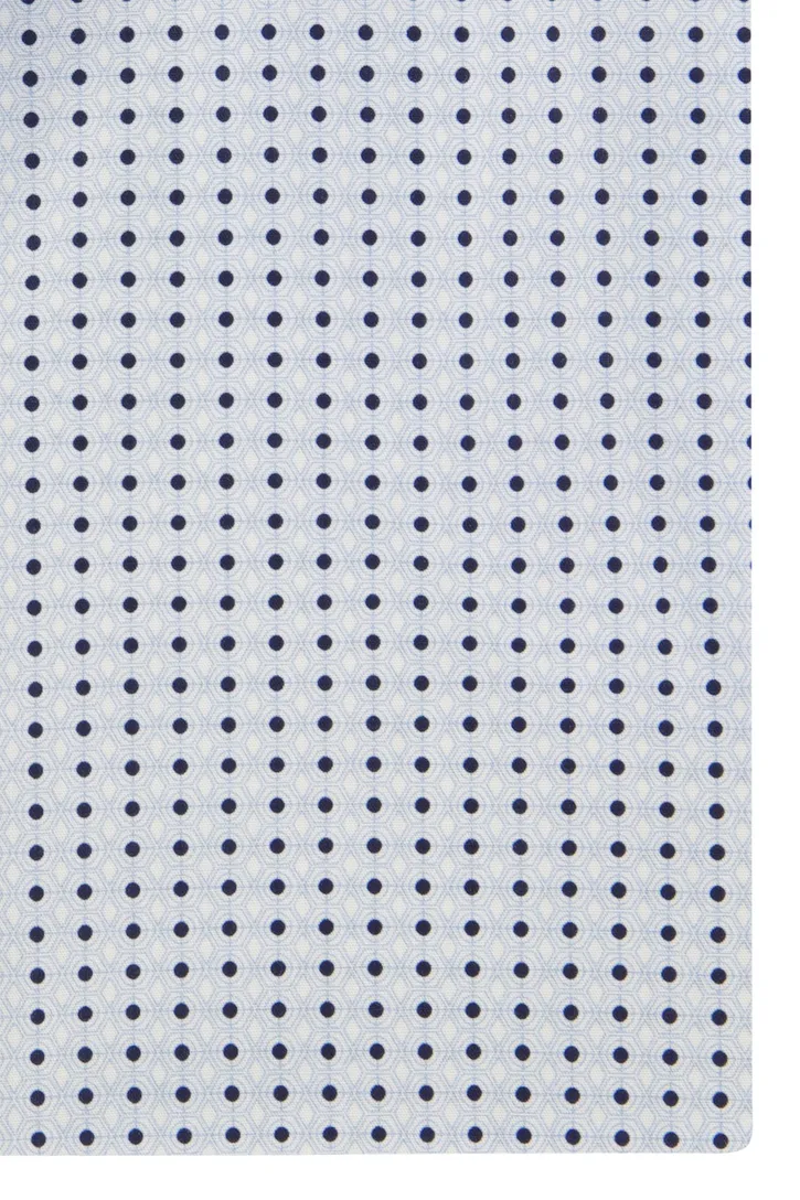Olymp overhemd lichtblauw print extra slanke fit