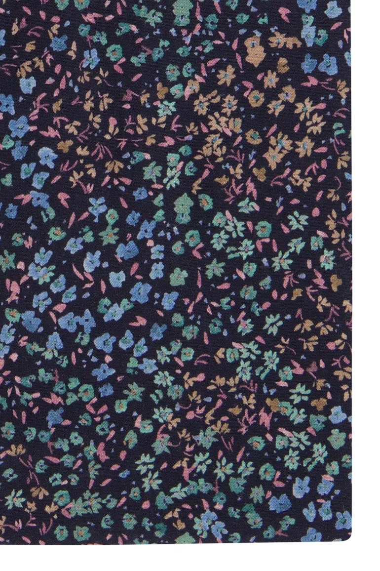 Olymp business overhemd extra slim fit donkerblauw geprint
