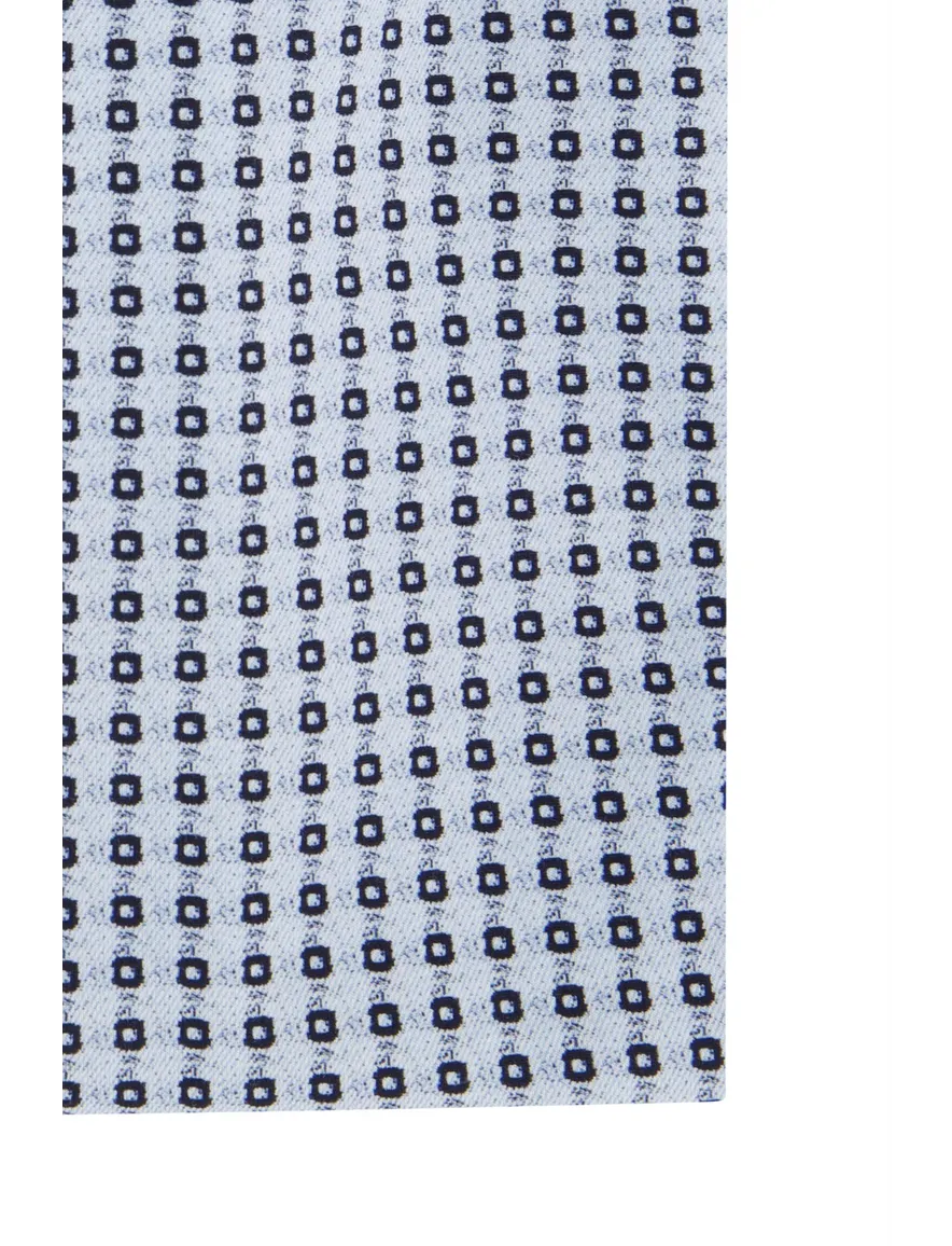 Olymp overhemd blauw geprint