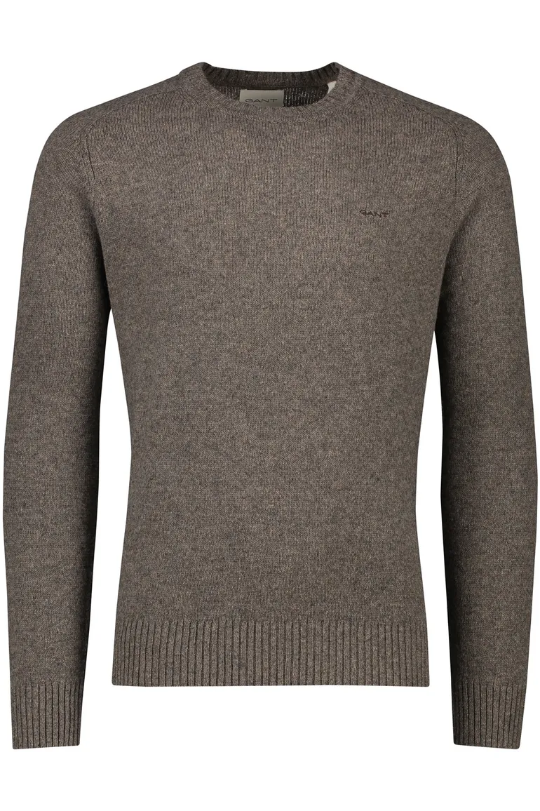 Gant trui bruin gemeleerd normale fit