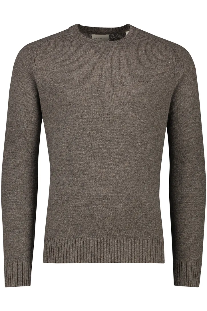 Normale fit Gant trui bruin gemeleerd