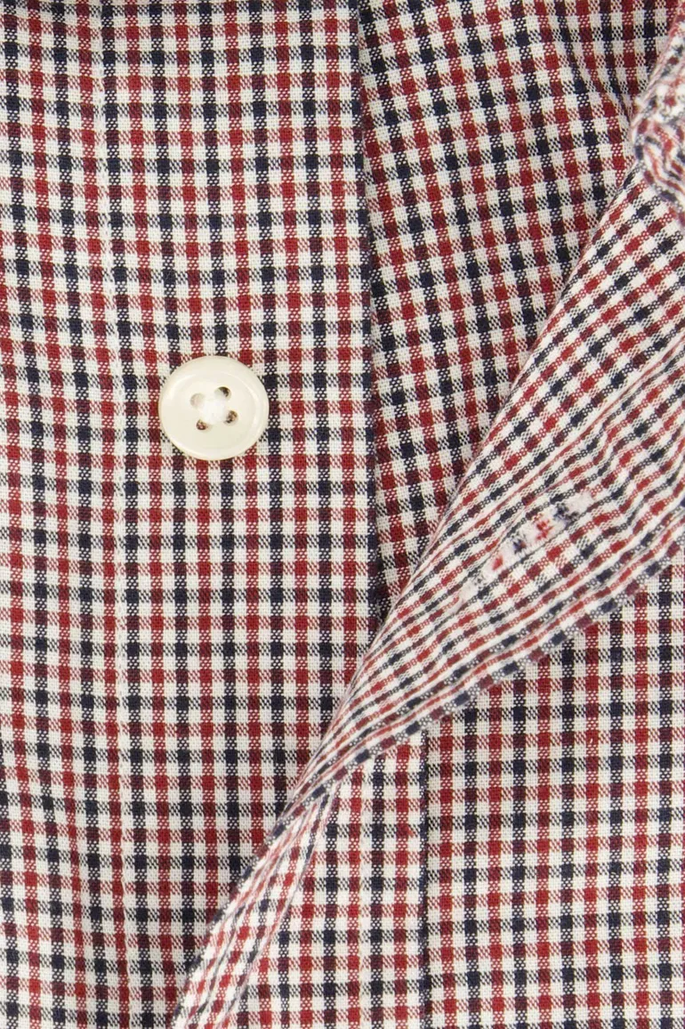 Gant casual overhemd Regular Fit rood blauw geruit