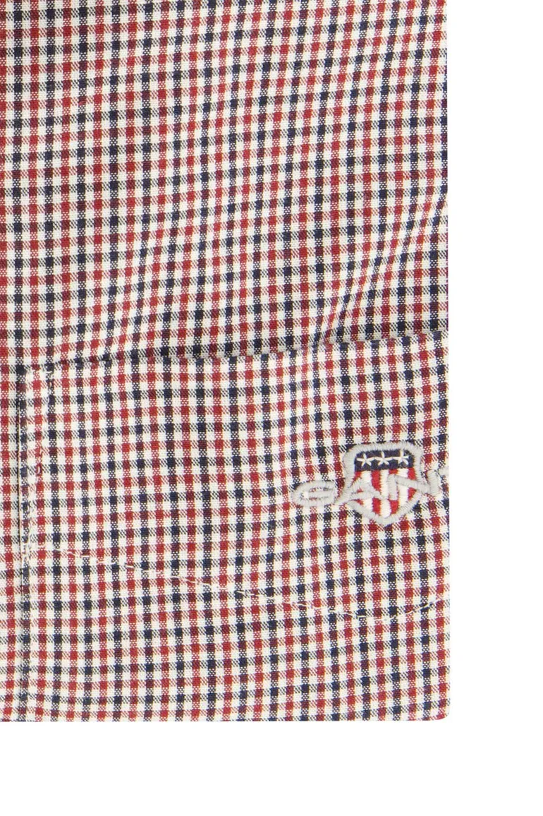 Gant casual overhemd Regular Fit rood blauw geruit