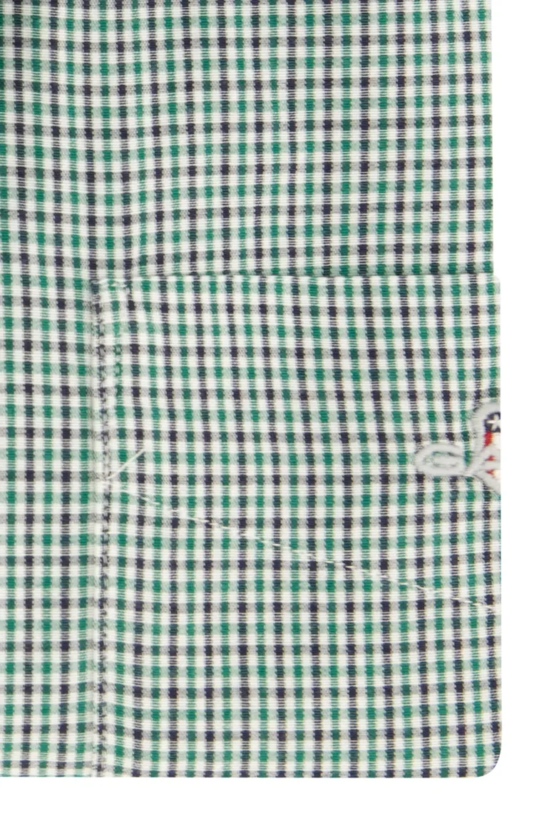 Groen geruit Gant casual overhemd Normale Fit
