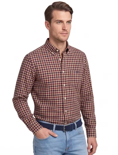 Gant Gant overhemd rood geruit button-down