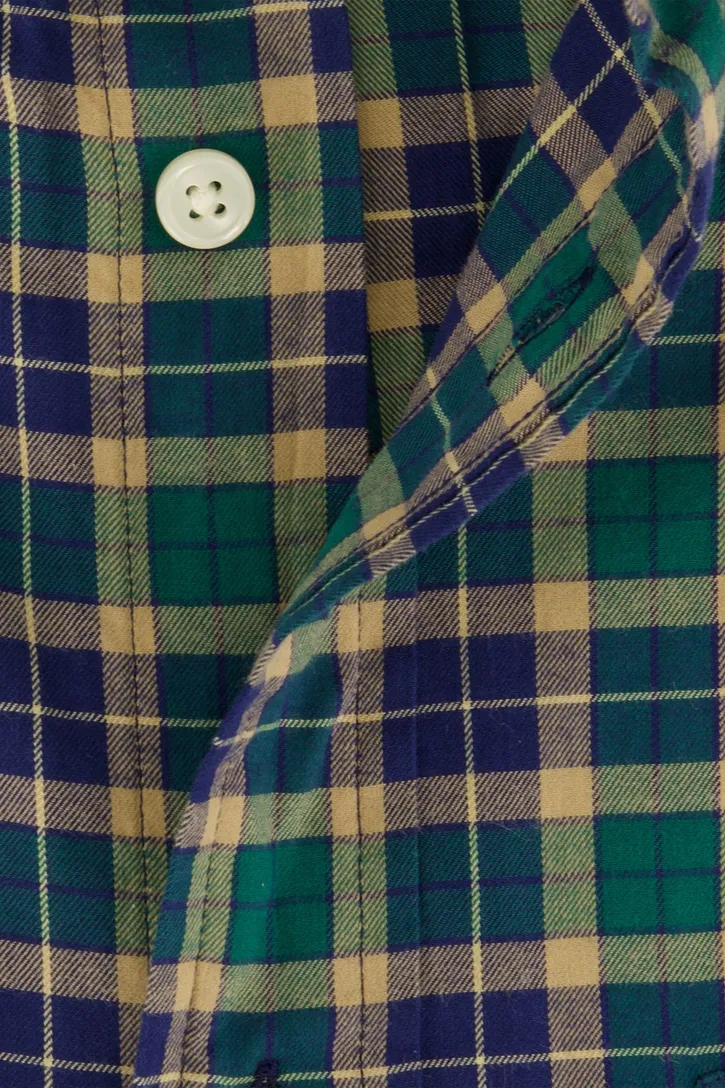Gant overhemd groen/blauw geruit button-down