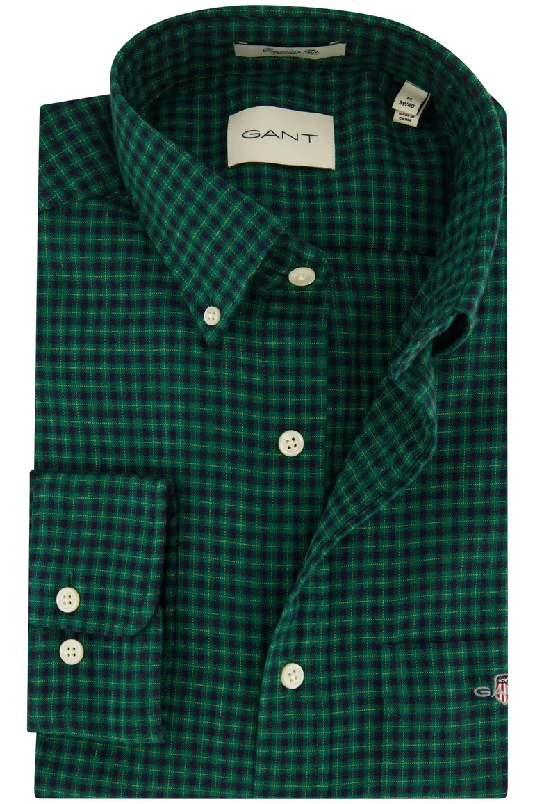 casual overhemd groen Gant Regular Fit