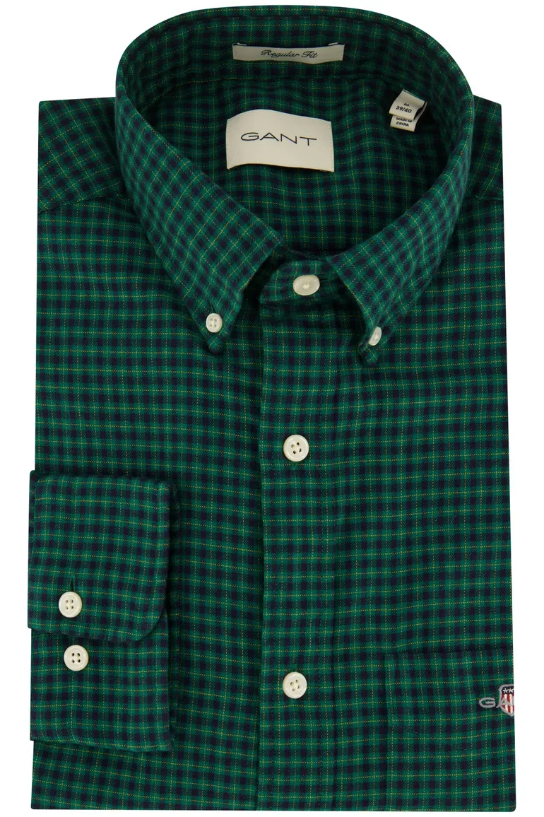 casual overhemd groen Gant Regular Fit
