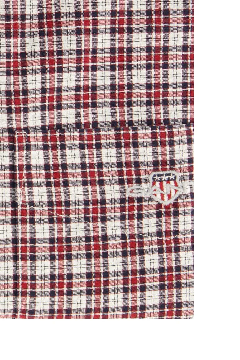 casual overhemd Gant rood geruit katoen normale fit